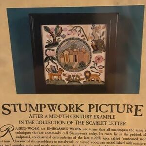 Needlework Reproduction Stumpwork Sampler.  Gorgeous and complete kit!